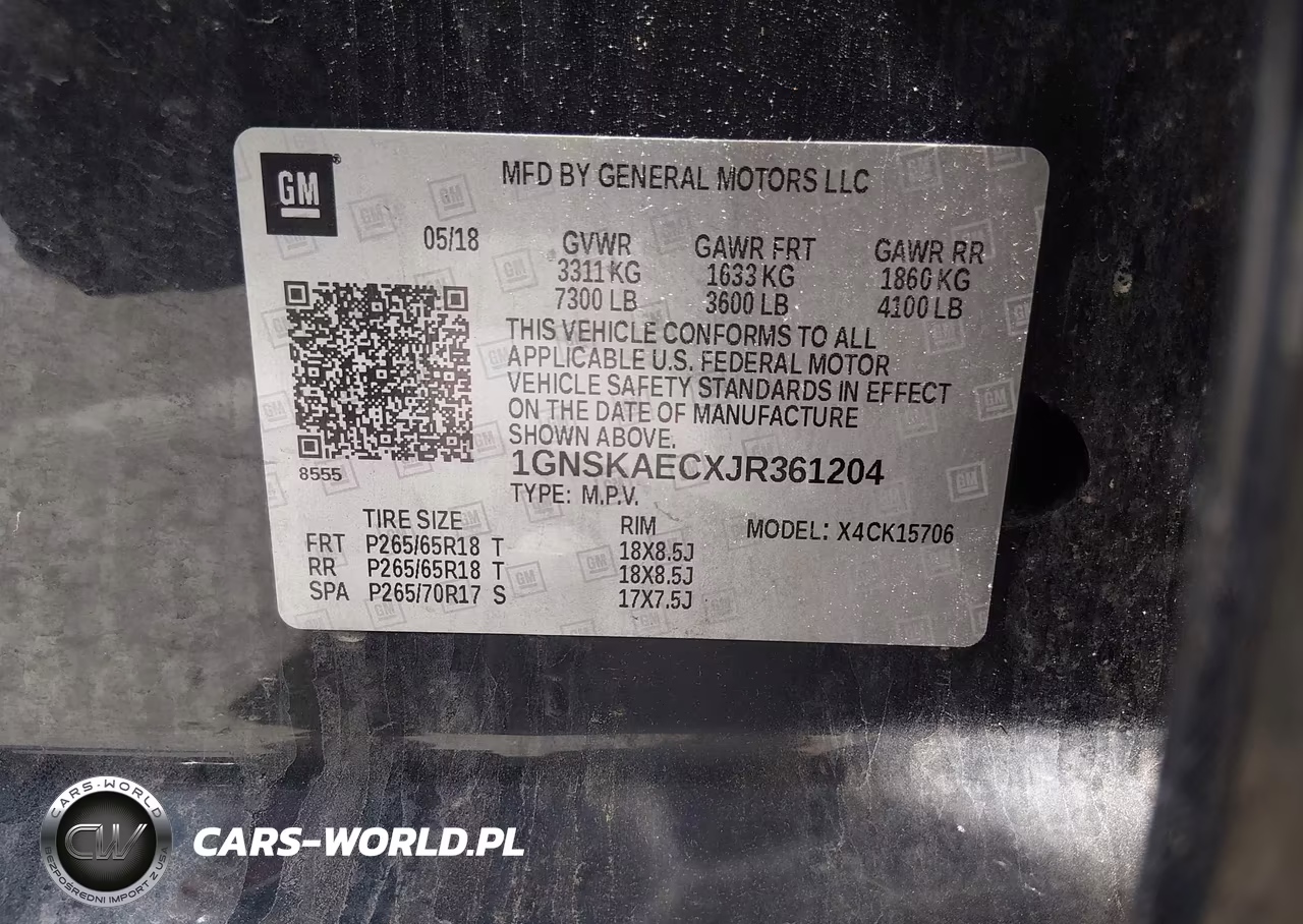 2018 Chevrolet Tahoe Ls VIN:1GNSKAECXJR361204 - 9