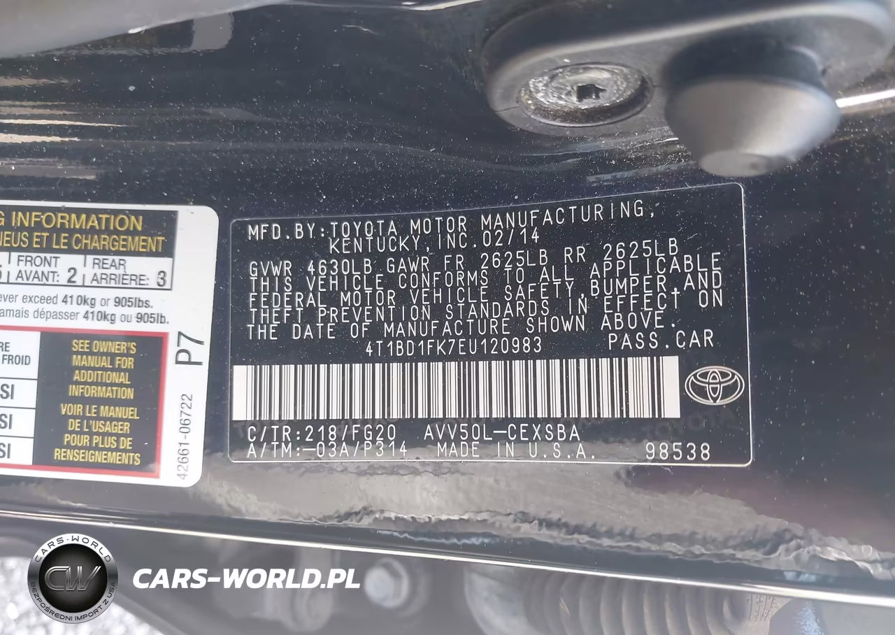 2014 Toyota Camry Hybrid Se Limited Edition VIN:4T1BD1FK7EU120983 - 9