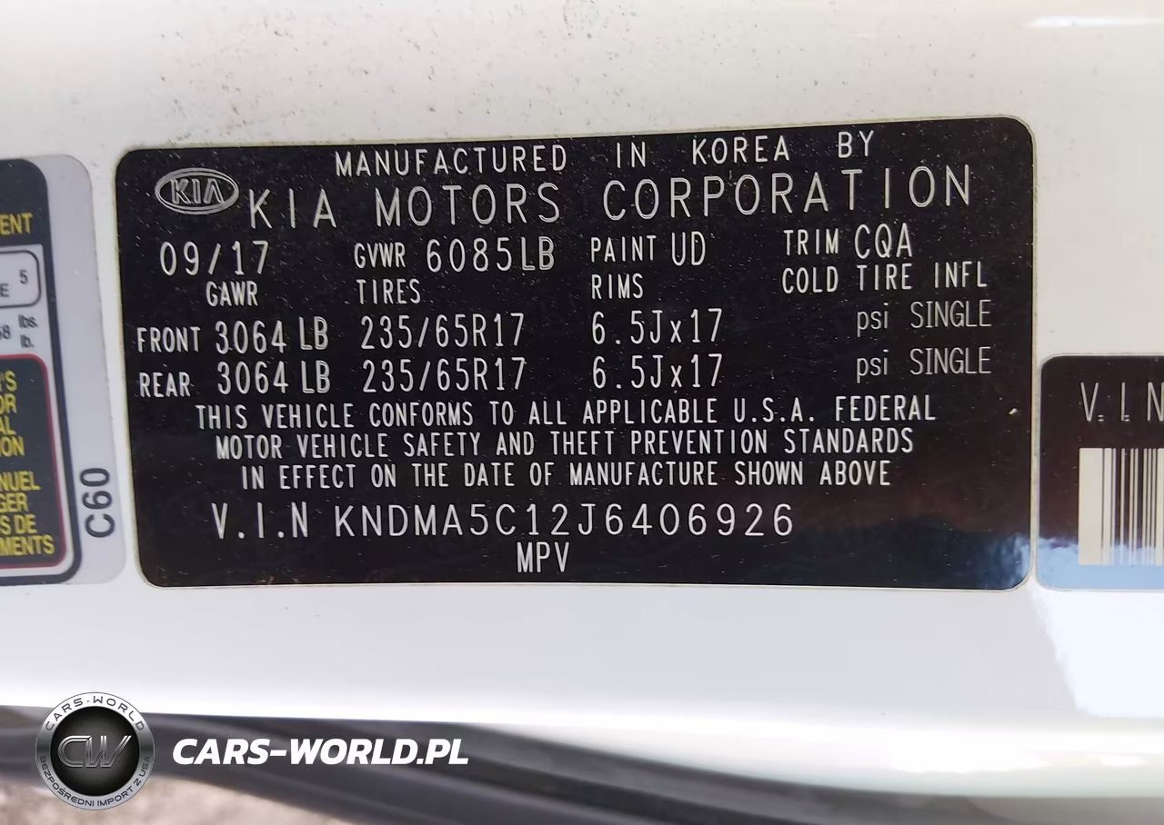 2018 Kia Sedona L VIN:KNDMA5C12J6406926 - 9