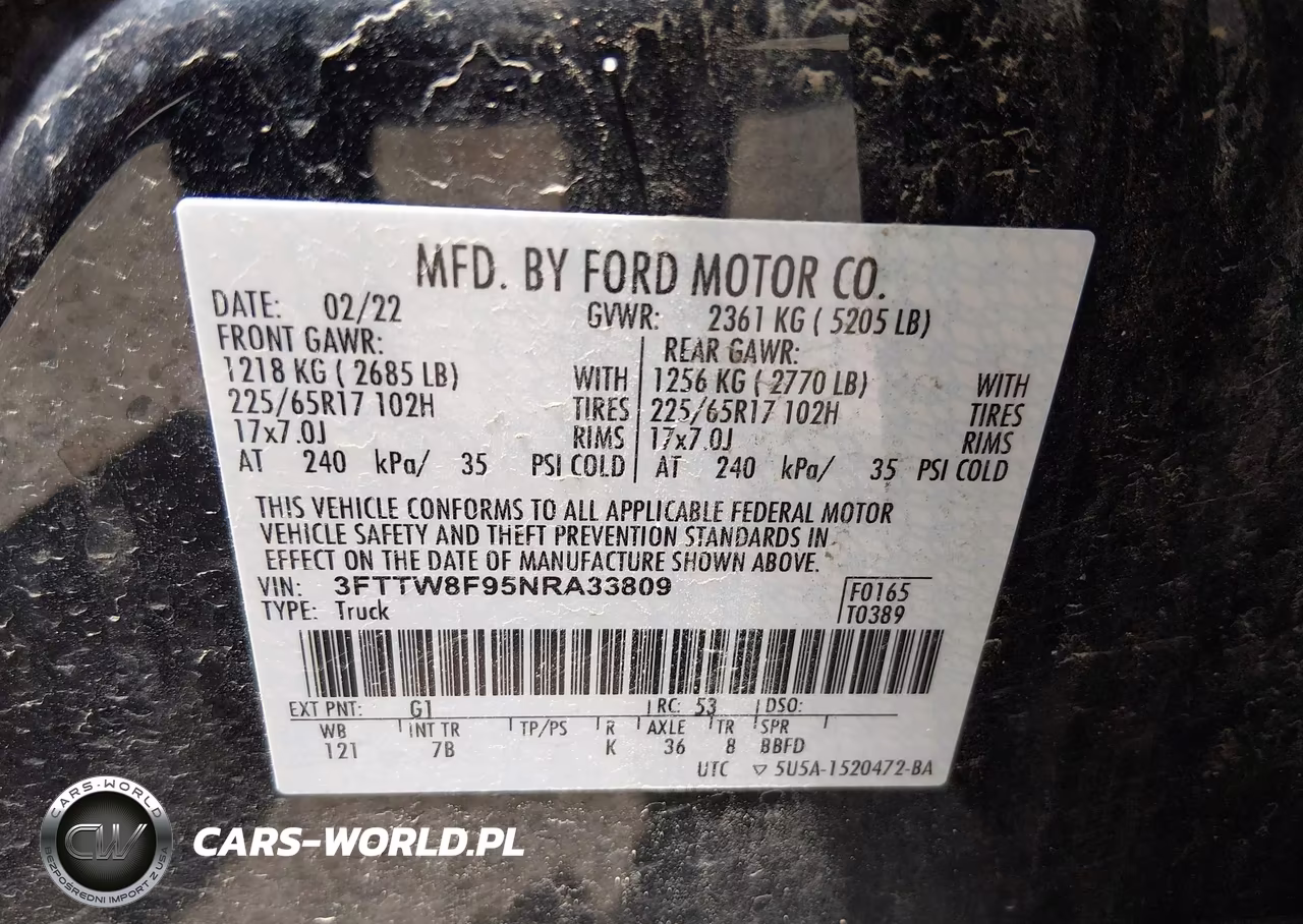 2022 Ford Maverick Xlt VIN:3FTTW8F95NRA33809 - 9