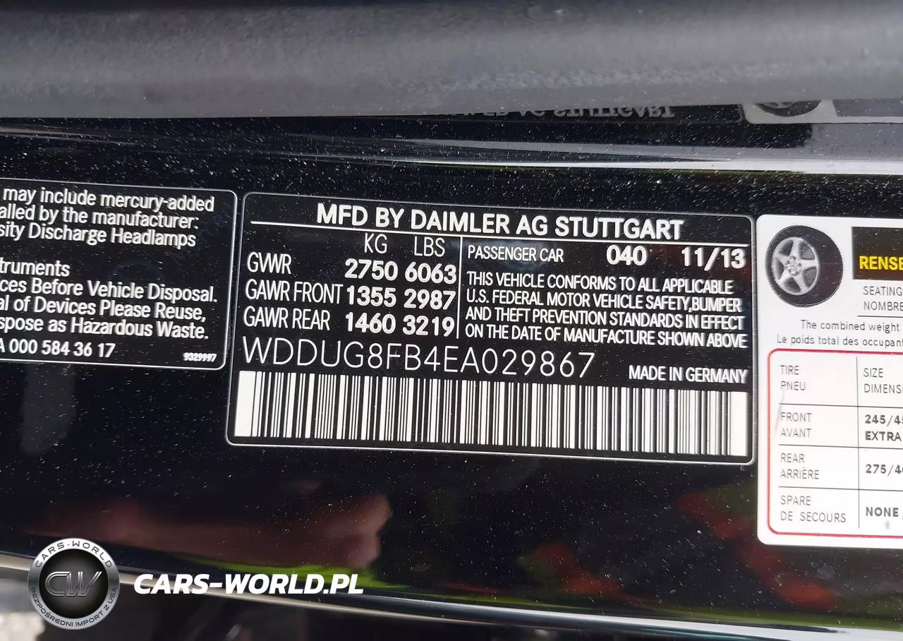 2014 Mercedes-Benz S 550 4Matic VIN:WDDUG8FB4EA029867 - 9