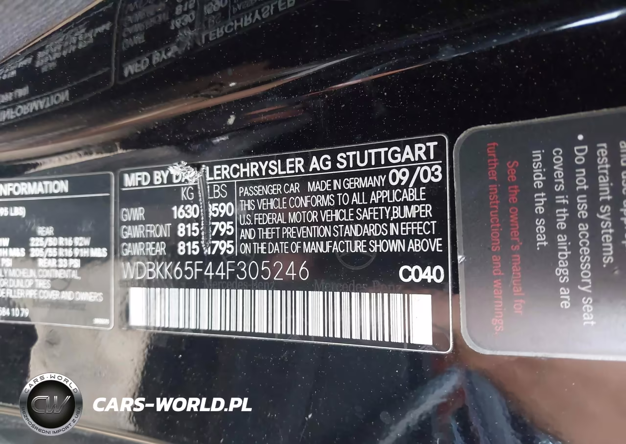 2004 Mercedes-Benz Slk 320 VIN:WDBKK65F44F305246 - 9