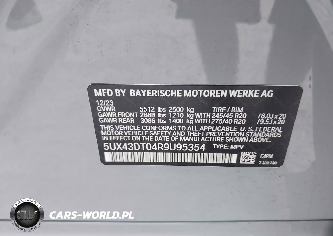 2024 BMW X4 M40I VIN:5UX43DT04R9U95354 - 9