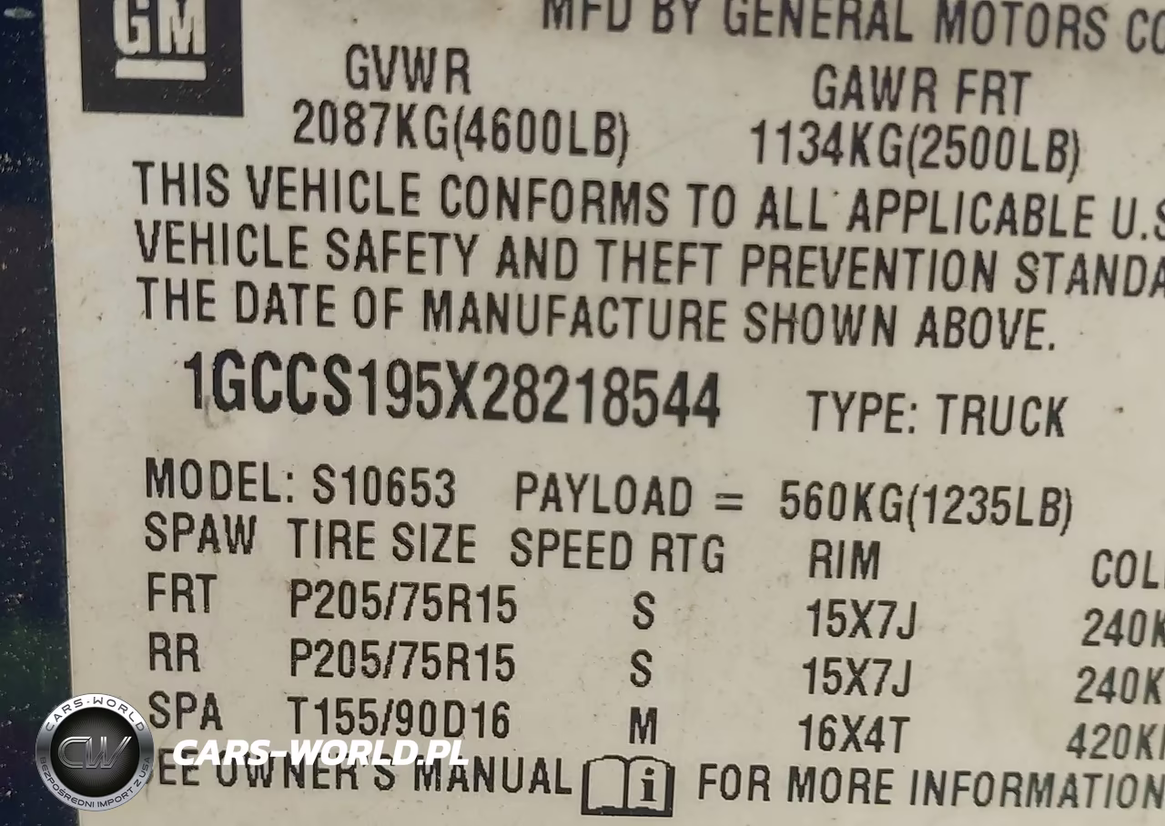 2002 Chevrolet S-10 Ls VIN:1GCCS195X28218544 - 9