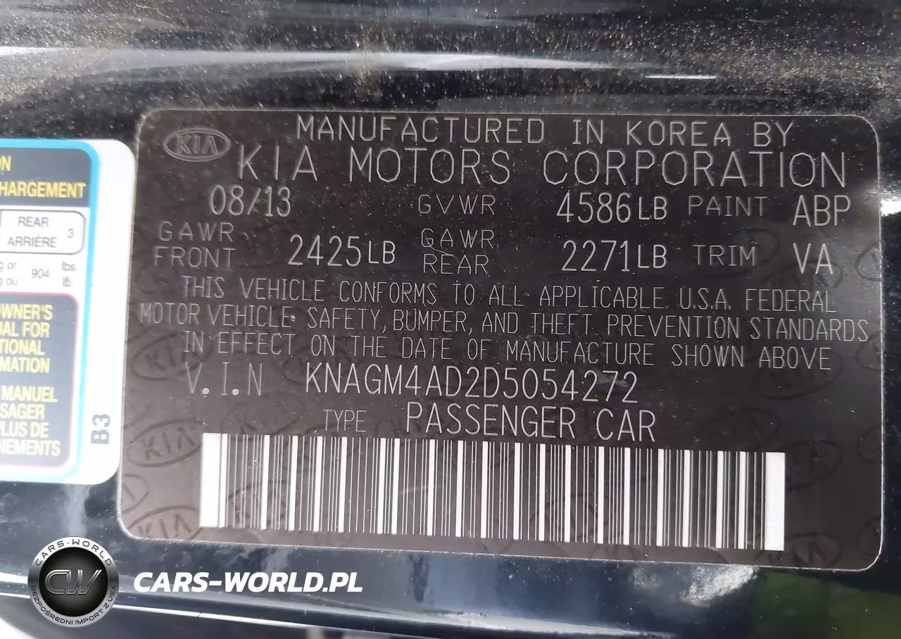 2013 Kia Optima Hybrid Lx VIN:KNAGM4AD2D5054272 - 9