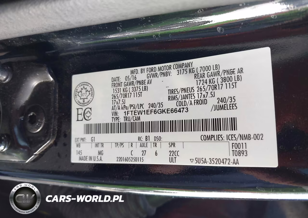 2016 Ford F-150 Xlt VIN:1FTEW1EF6GKE66473 - 9