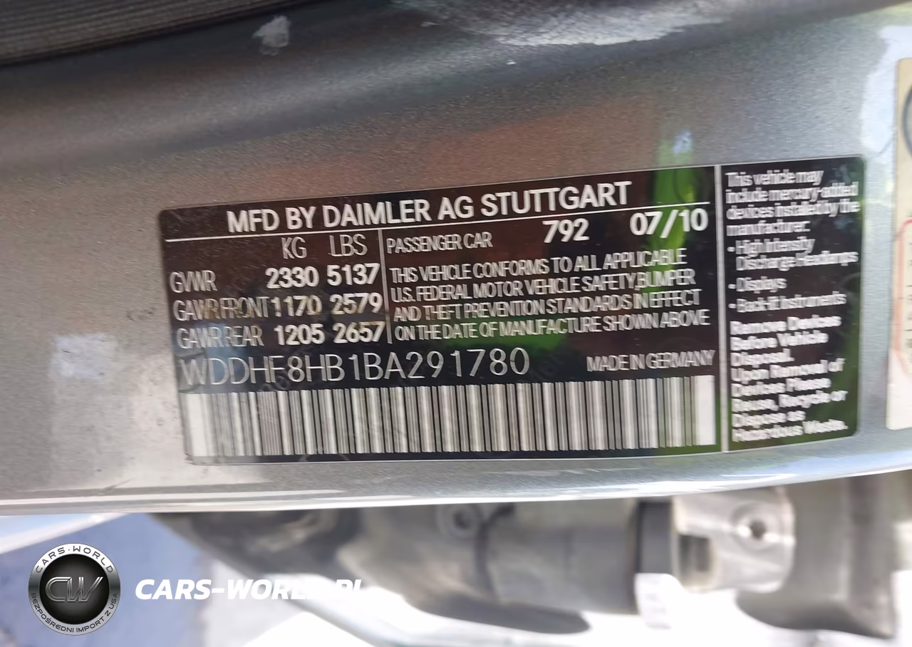 2011 Mercedes-Benz E 350 4Matic VIN:WDDHF8HB1BA291780 - 9
