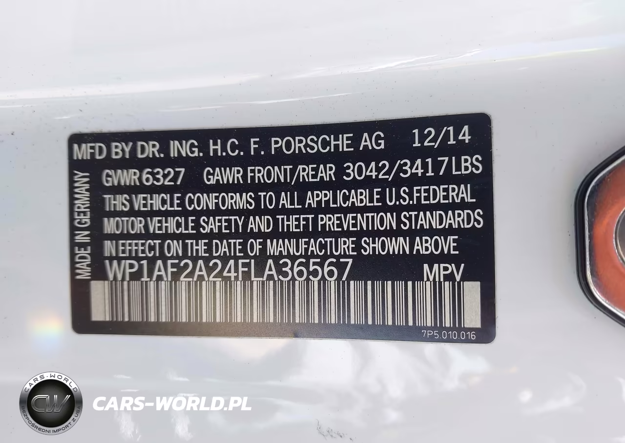 2015 Porsche Cayenne Diesel VIN:WP1AF2A24FLA36567 - 9