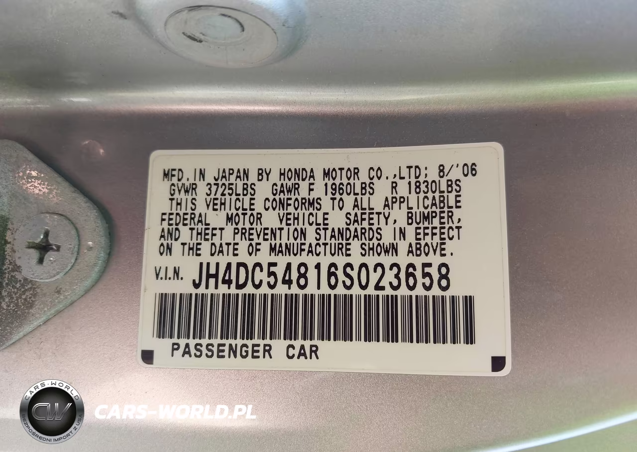 2006 Acura Rsx VIN:JH4DC54816S023658 - 9