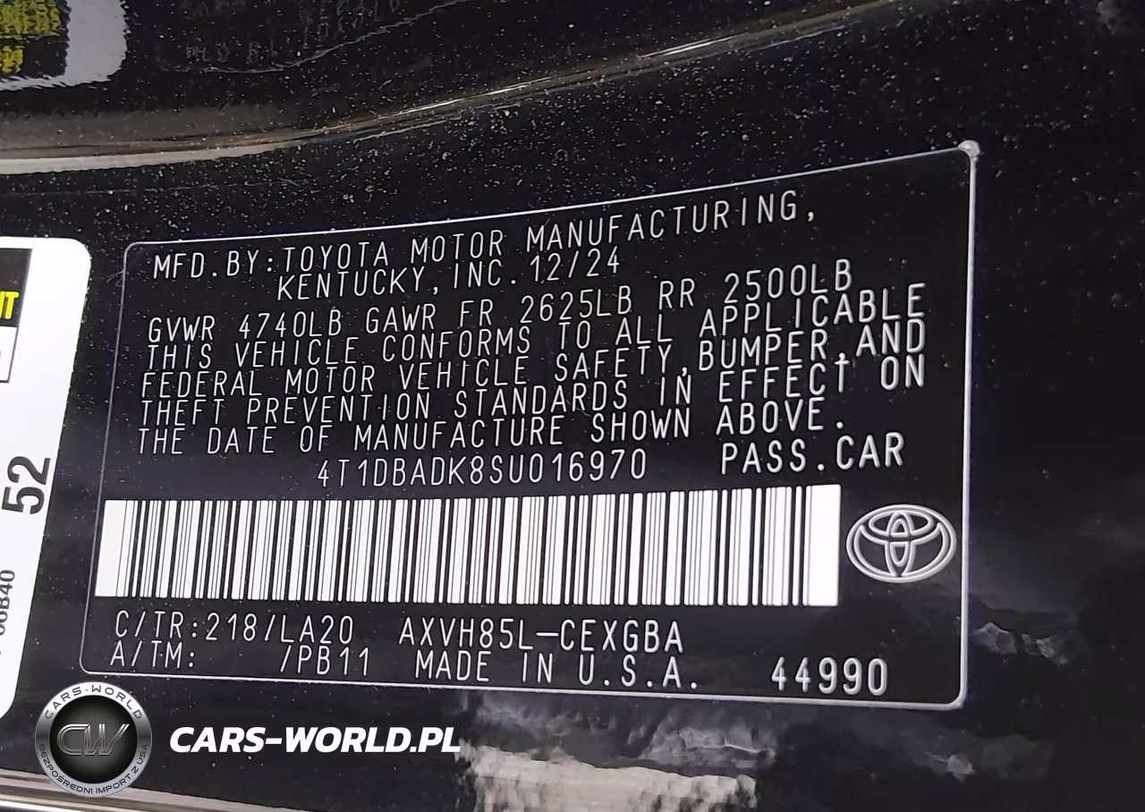 2025 Toyota Camry Xle VIN:4T1DBADK8SU016970 - 9