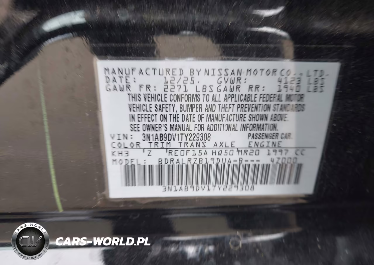 2026 Nissan Sentra Sr VIN:3N1AB9DV1TY229308 - 9