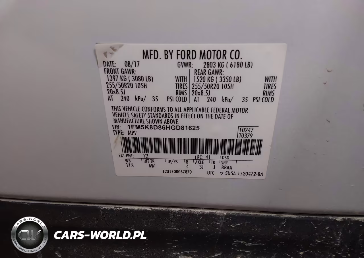 2017 Ford Explorer Xlt VIN:1FM5K8D86HGD81625 - 9
