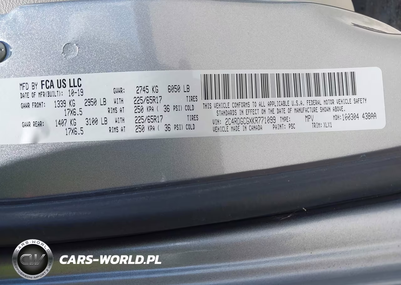 2019 Dodge Grand Caravan Sxt VIN:2C4RDGCGXKR771099 - 9