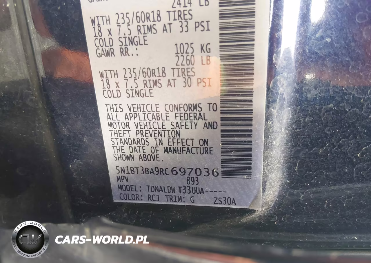 2024 Nissan Rogue Sv Fwd VIN:5N1BT3BA9RC697036 - 9