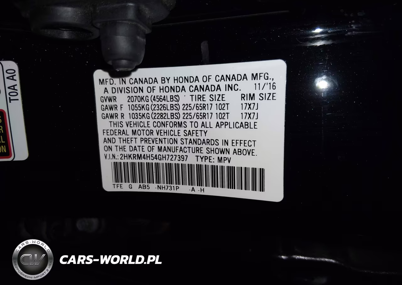 2016 Honda Cr-V Ex VIN:2HKRM4H54GH727397 - 9