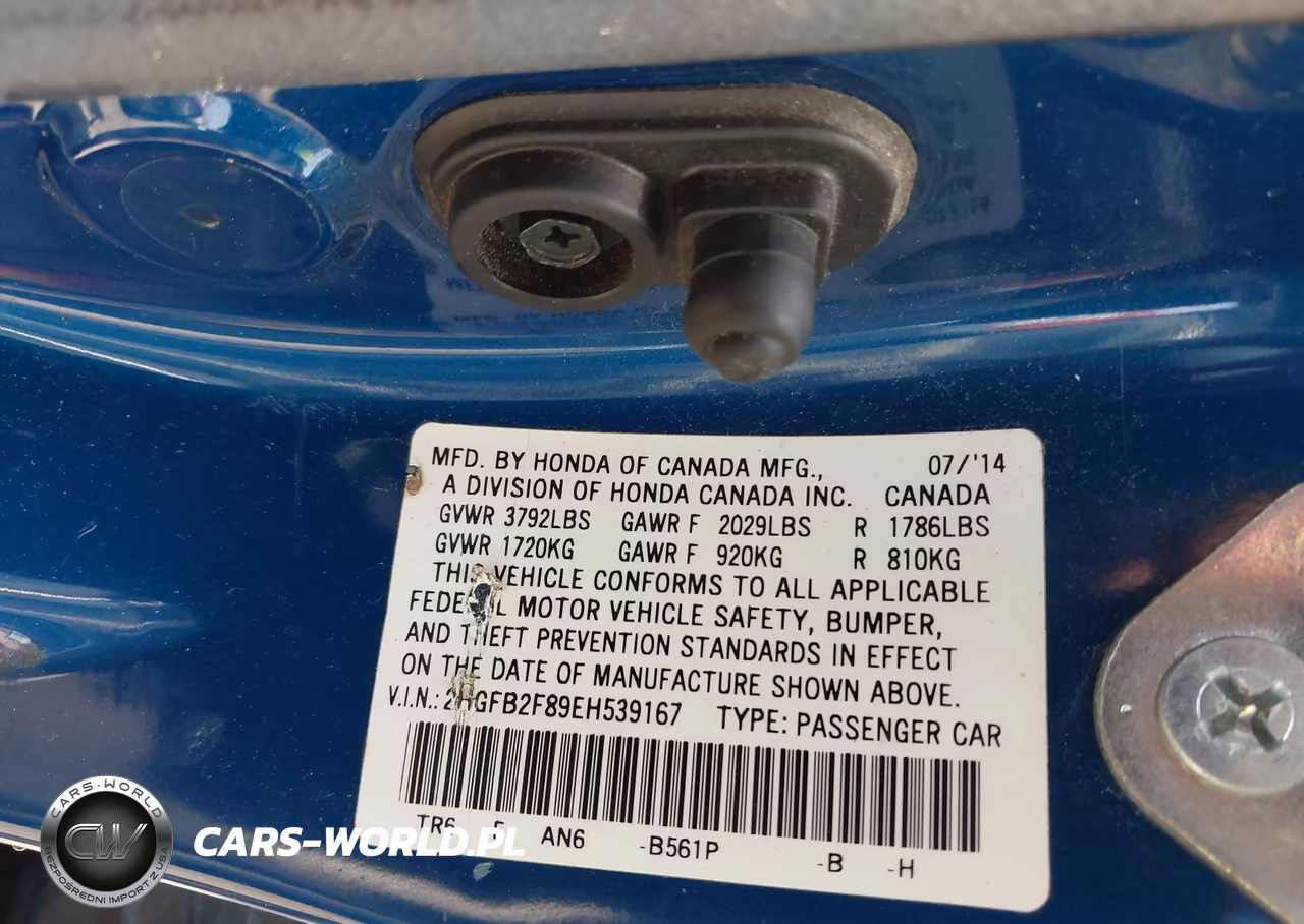 2014 Honda Civic Ex VIN:2HGFB2F89EH539167 - 9