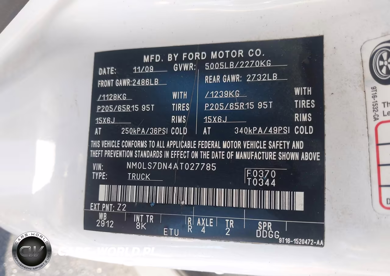 2010 Ford Transit Connect Xlt VIN:NM0LS7DN4AT027785 - 9