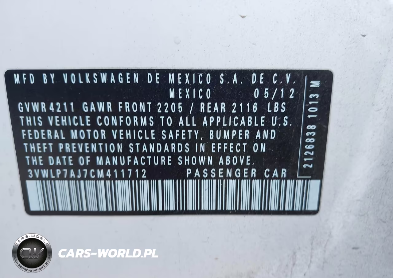 2012 Volkswagen Jetta 2.5L Sel VIN:3VWLP7AJ7CM411712 - 9