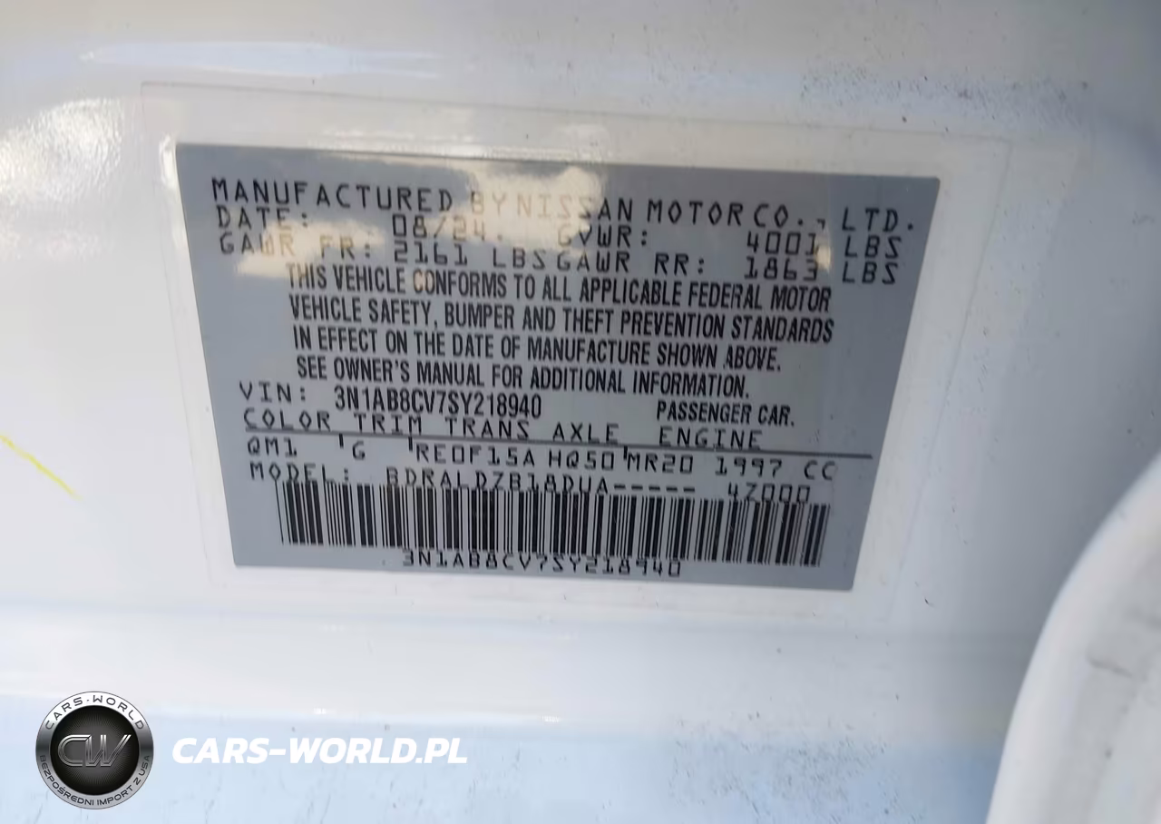 2025 Nissan Sentra Sv VIN:3N1AB8CV7SY218940 - 9
