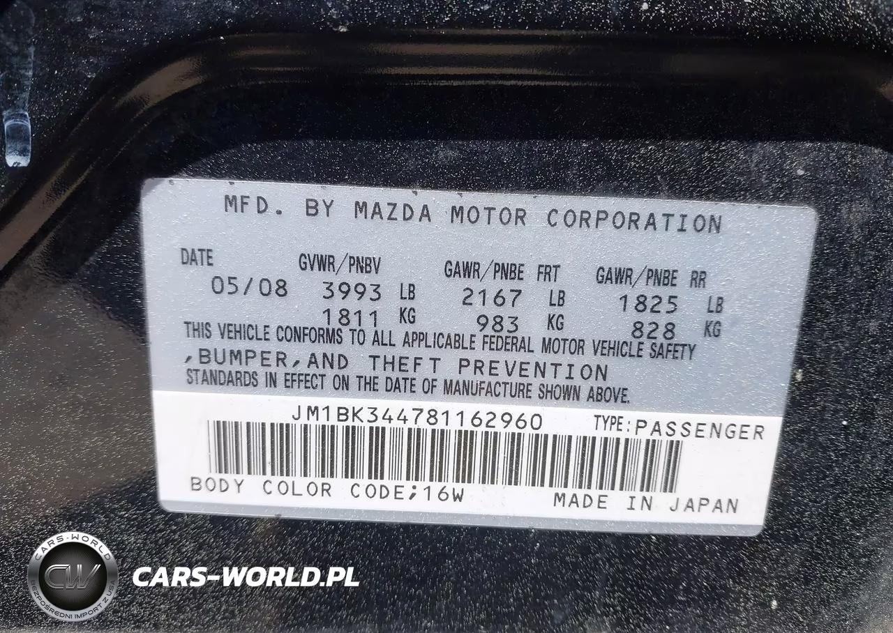 2008 Mazda Mazda3 S Touring VIN:JM1BK344781162960 - 9