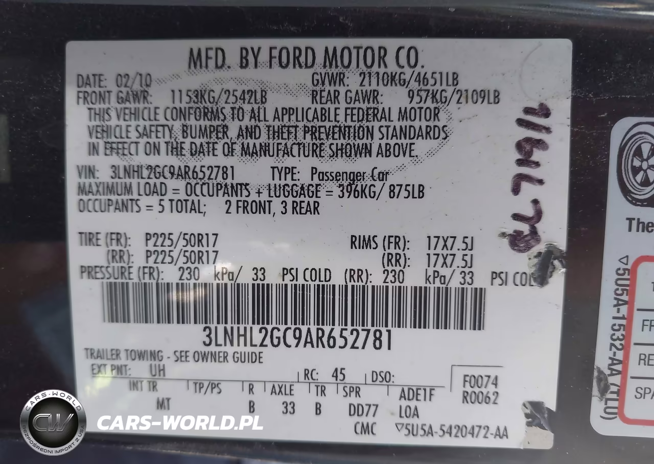 2010 Lincoln Mkz VIN:3LNHL2GC9AR652781 - 9