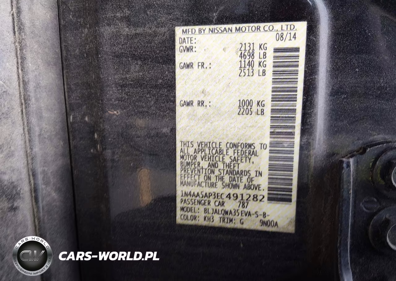 2014 Nissan Maxima 3.5 S-3.5 Sv VIN:1N4AA5AP3EC491282 - 9