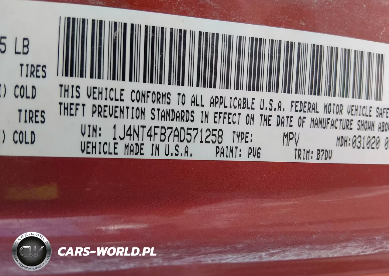 2010 Jeep Compass Sport VIN:1J4NT4FB7AD571258 - 9