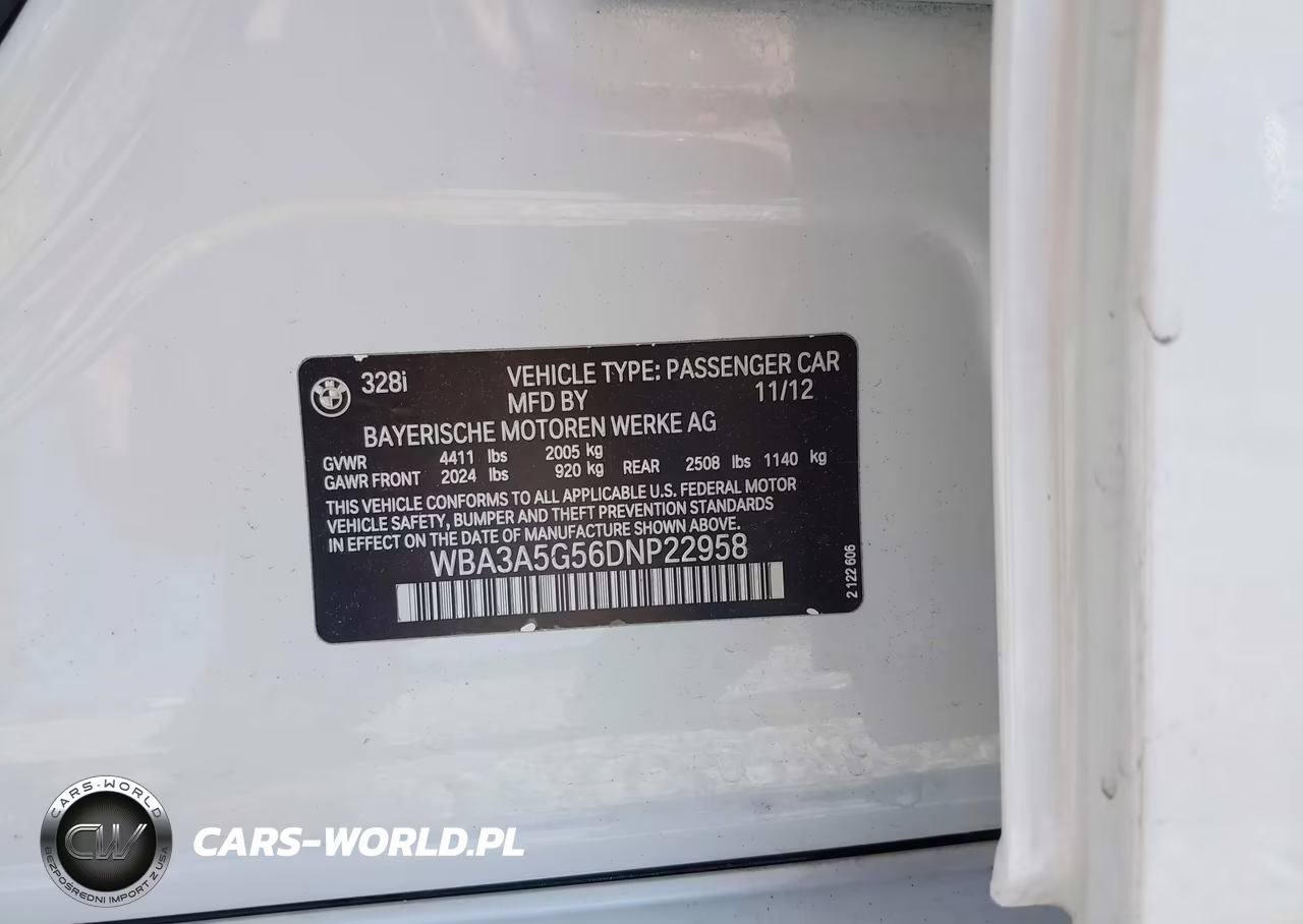 2013 BMW 328I VIN:WBA3A5G56DNP22958 - 9