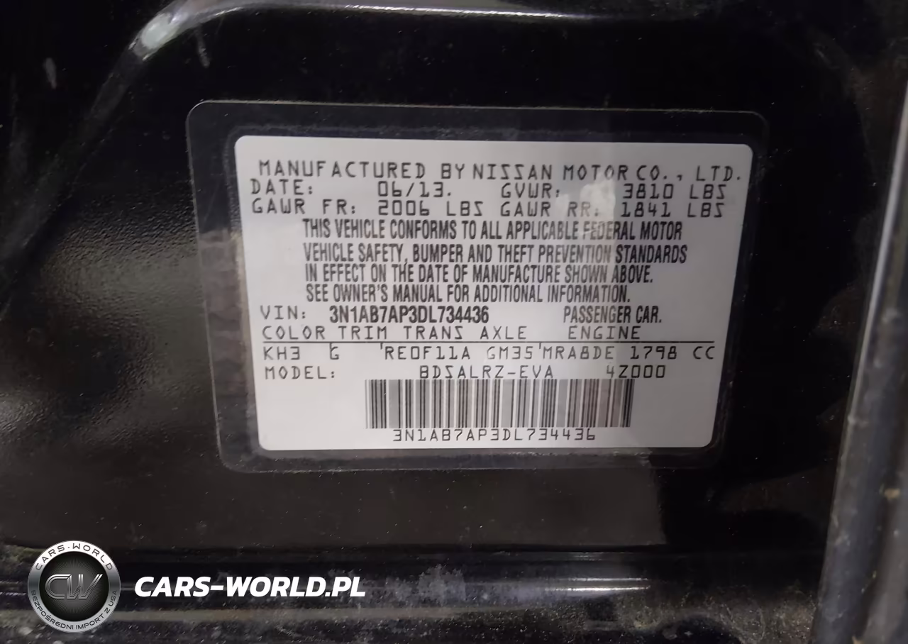 2013 Nissan Sentra Sr VIN:3N1AB7AP3DL734436 - 9