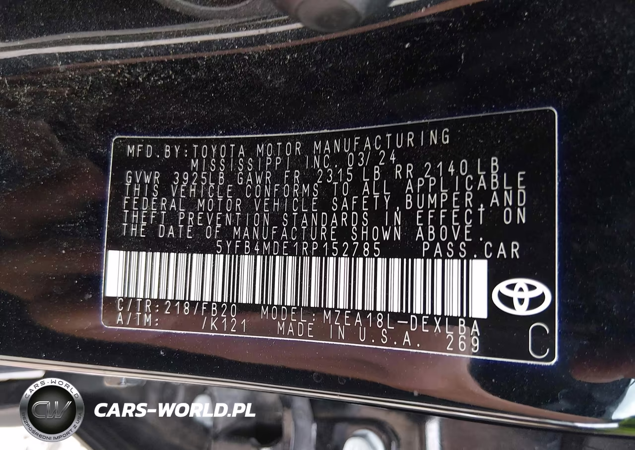 2024 Toyota Corolla Le VIN:5YFB4MDE1RP152785 - 9
