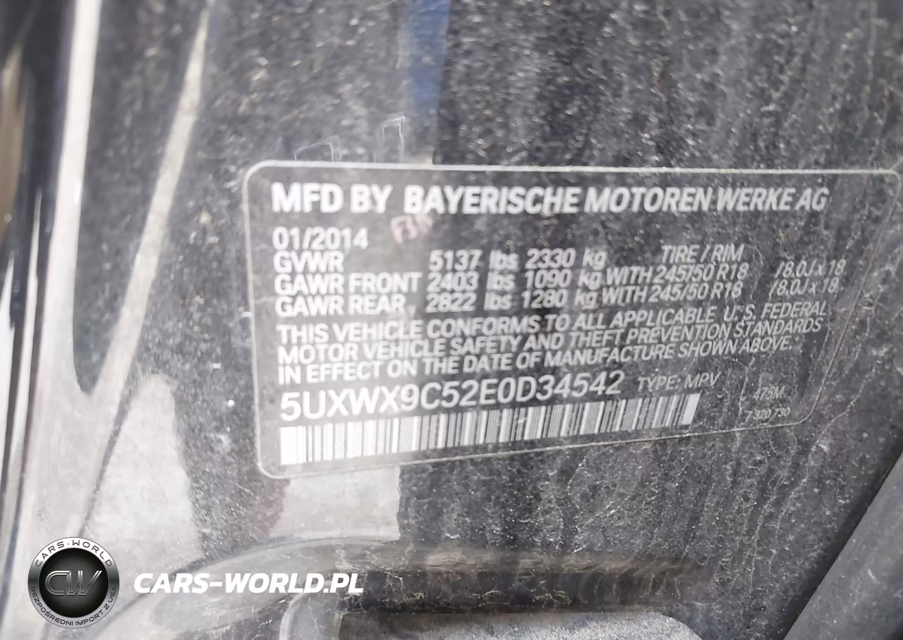 2014 BMW X3 xDrive28I VIN:5UXWX9C52E0D34542 - 9