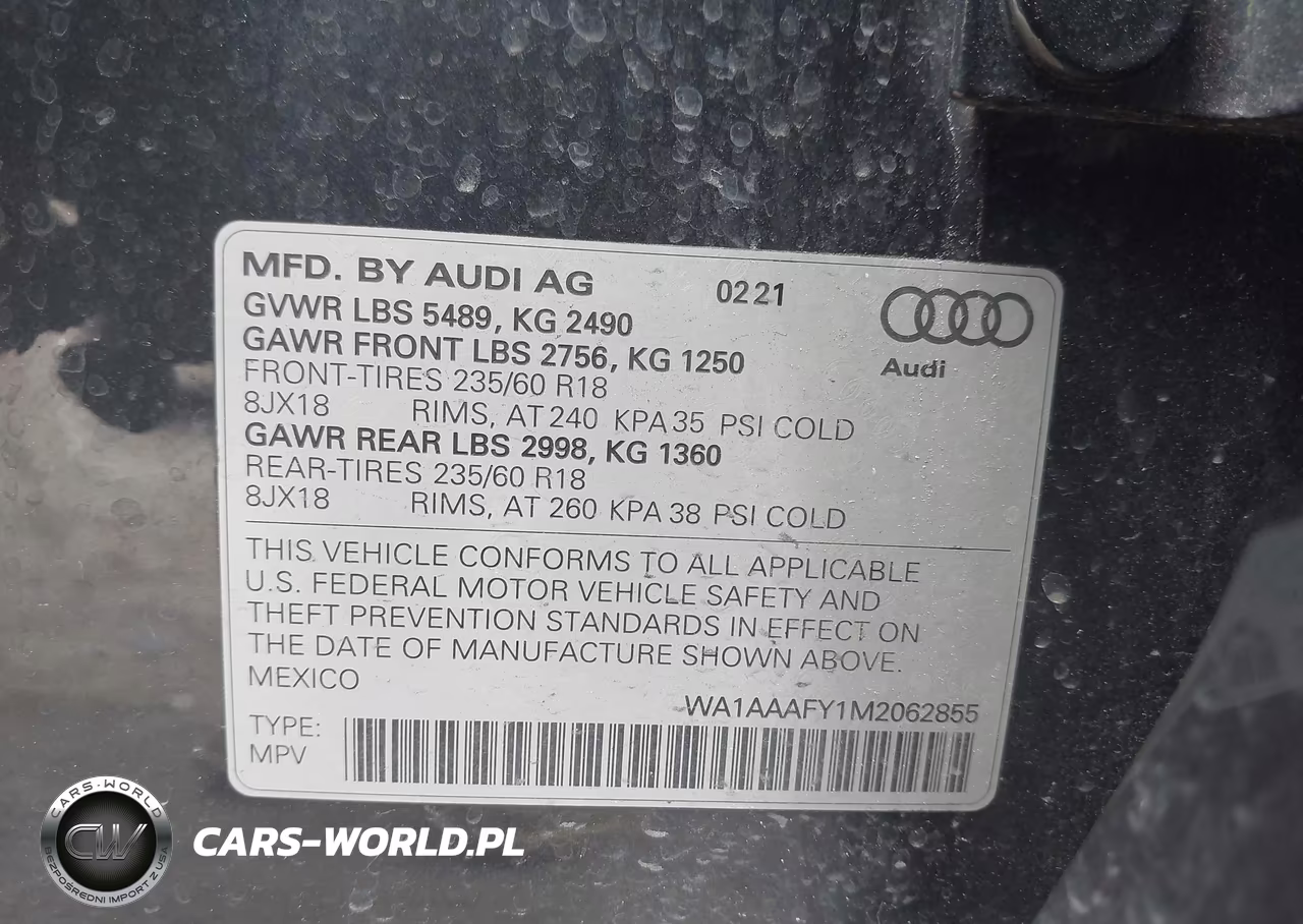2021 Audi Q5 Premium 45 Tfsi Quattro S Tronic VIN:WA1AAAFY1M2062855 - 9