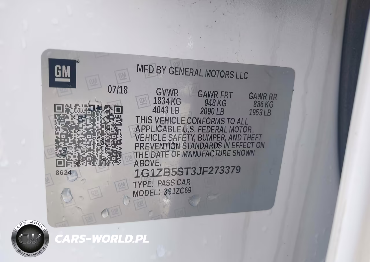 2018 Chevrolet Malibu 1Ls VIN:1G1ZB5ST3JF273379 - 9