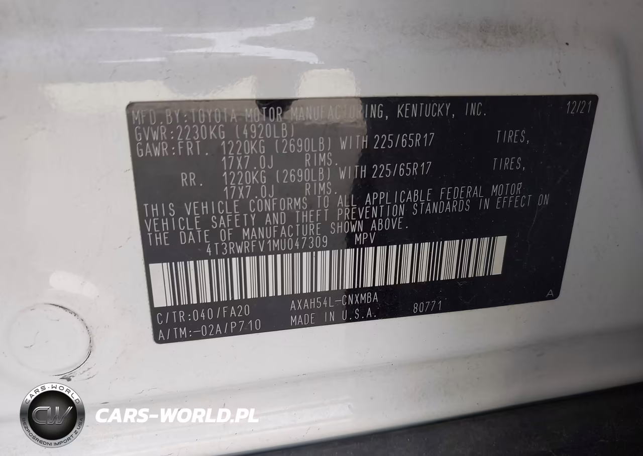 2021 Toyota Rav4 Hybrid Xle VIN:4T3RWRFV1MU047309 - 9