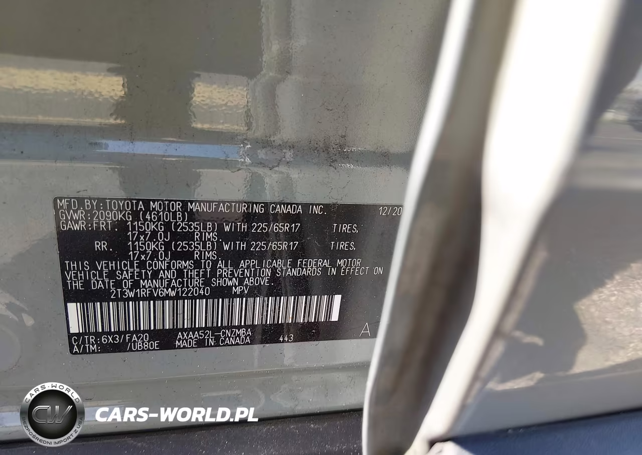 2021 Toyota Rav4 Xle VIN:2T3W1RFV6MW122040 - 9