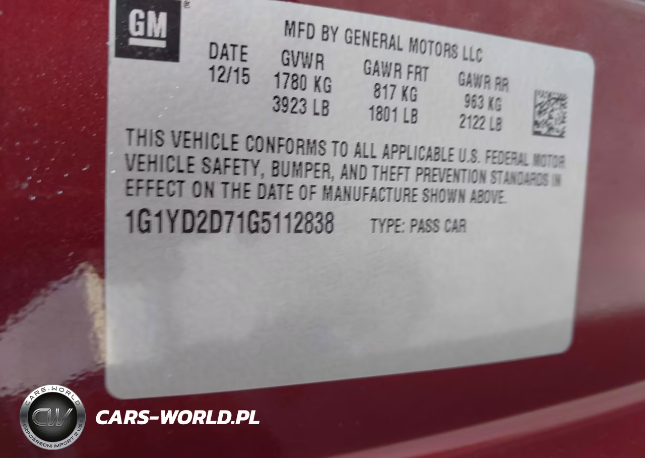 2016 Chevrolet Corvette Stingray VIN:1G1YD2D71G5112838 - 9