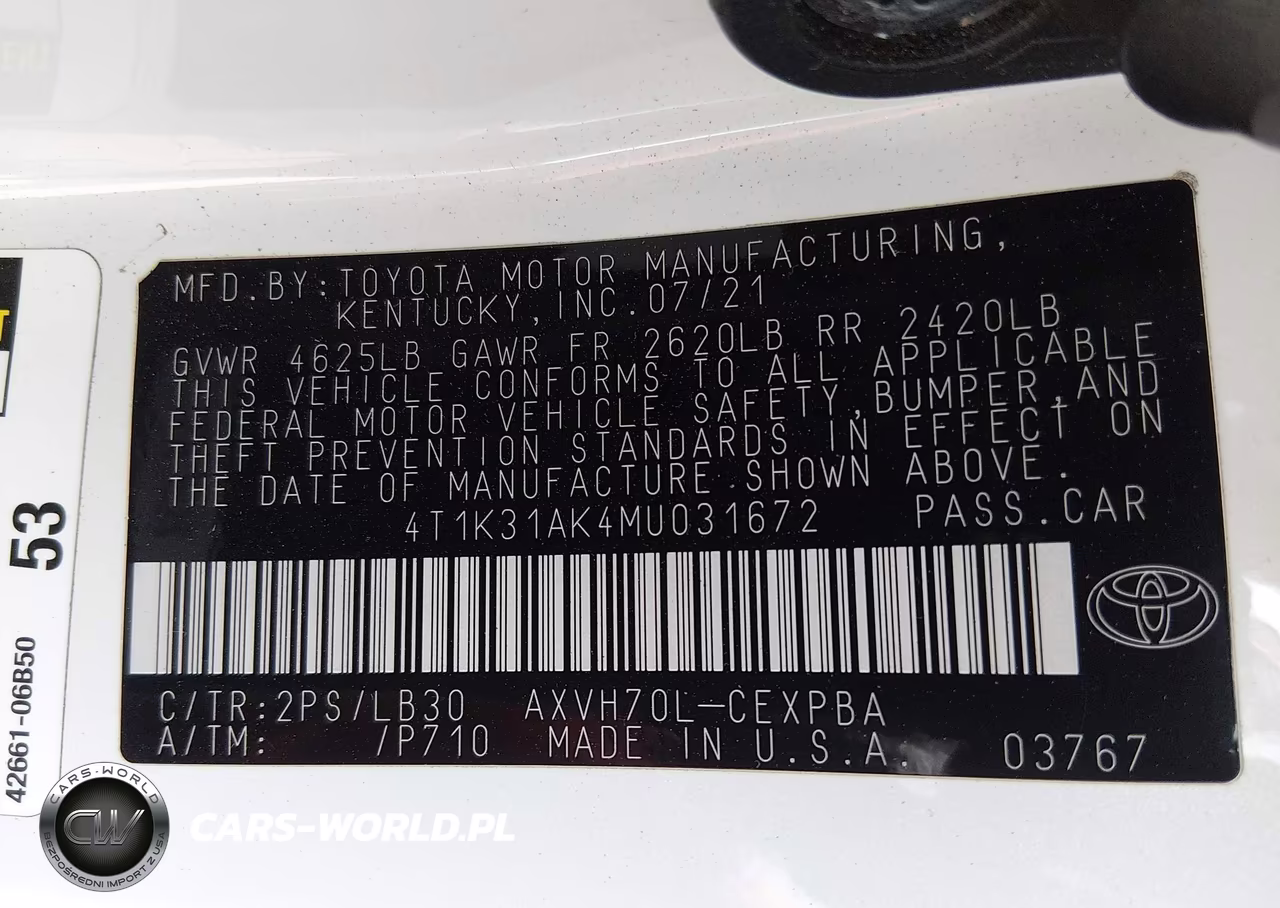 2021 Toyota Camry Xse Hybrid VIN:4T1K31AK4MU031672 - 9