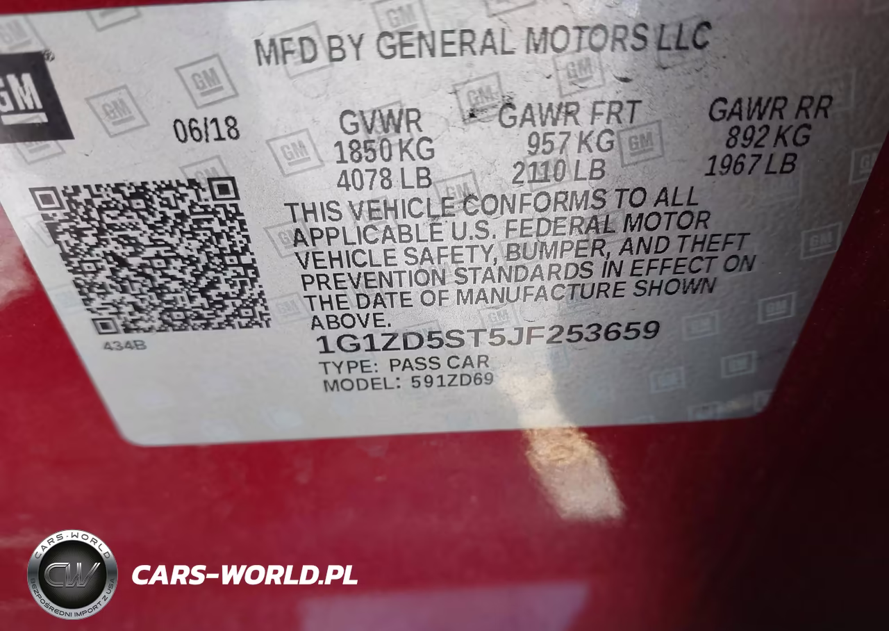 2018 Chevrolet Malibu Lt VIN:1G1ZD5ST5JF253659 - 9