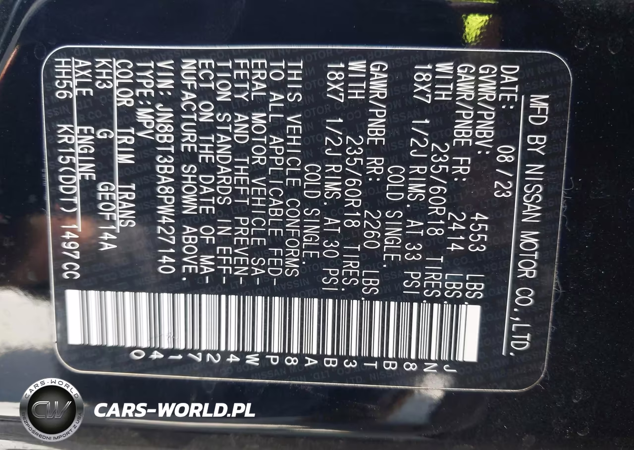 2023 Nissan Rogue Sv Fwd VIN:JN8BT3BA8PW427140 - 9