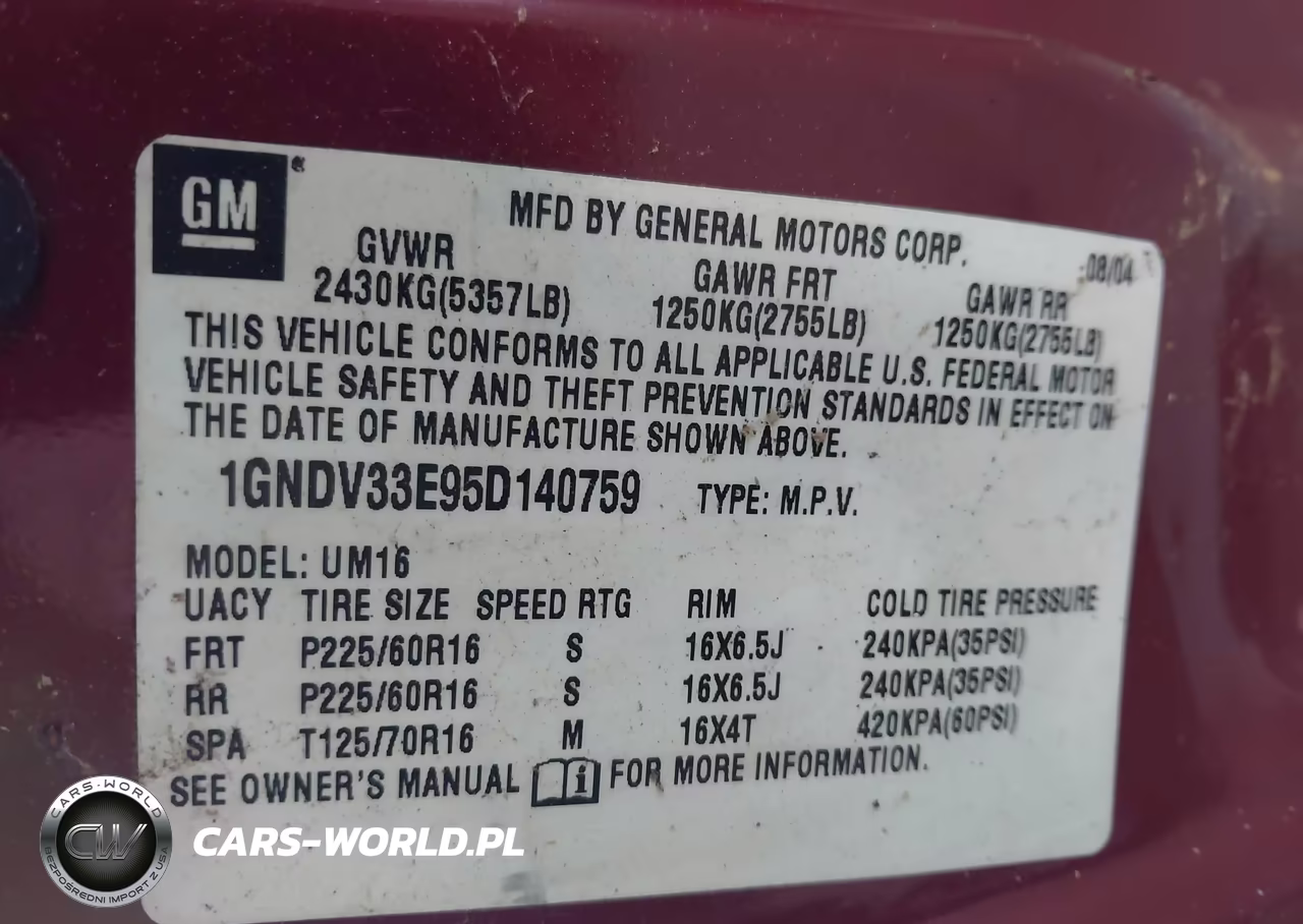 2005 Chevrolet Venture Lt VIN:1GNDV33E95D140759 - 9