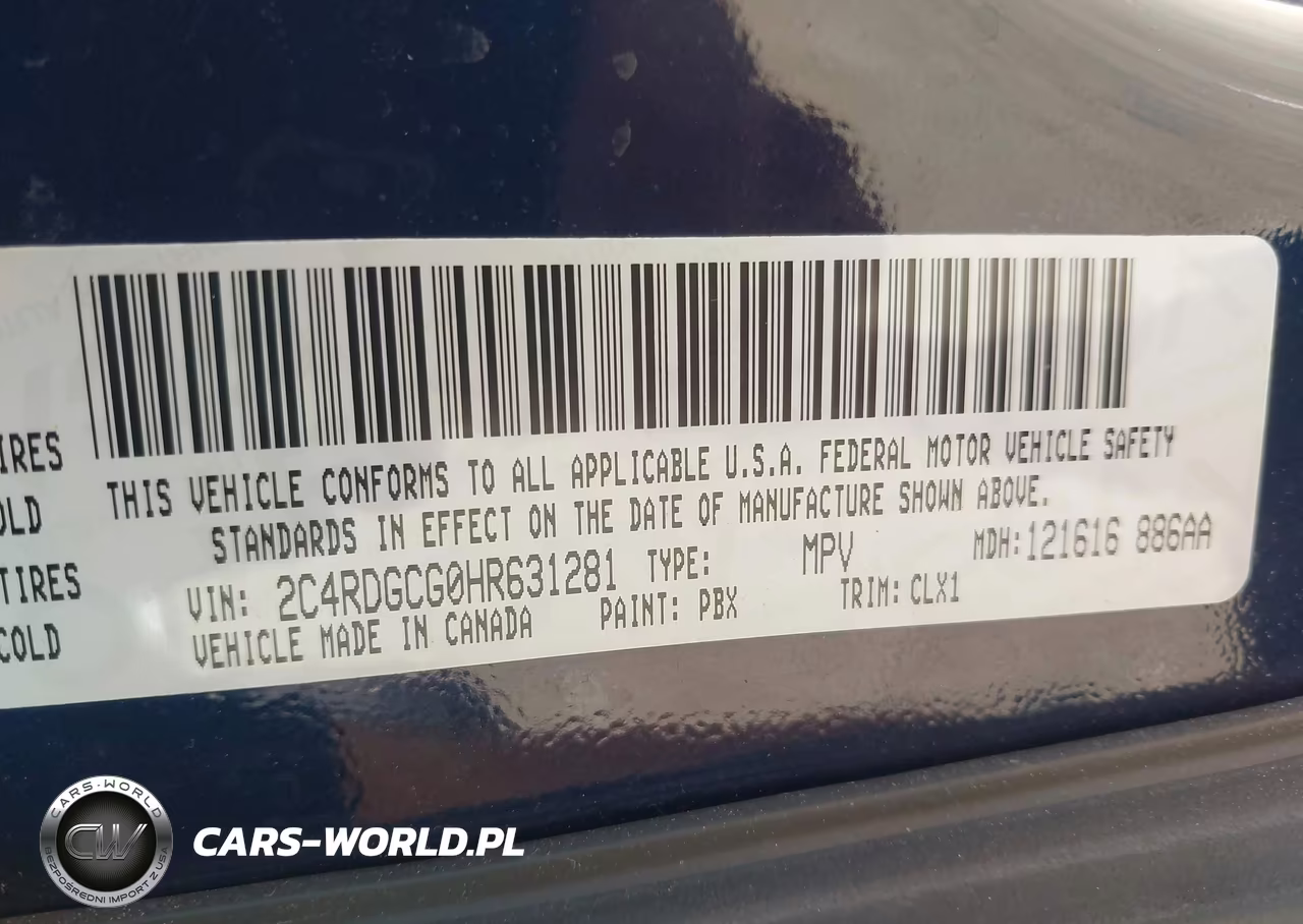 2017 Dodge Grand Caravan Sxt VIN:2C4RDGCG0HR631281 - 9
