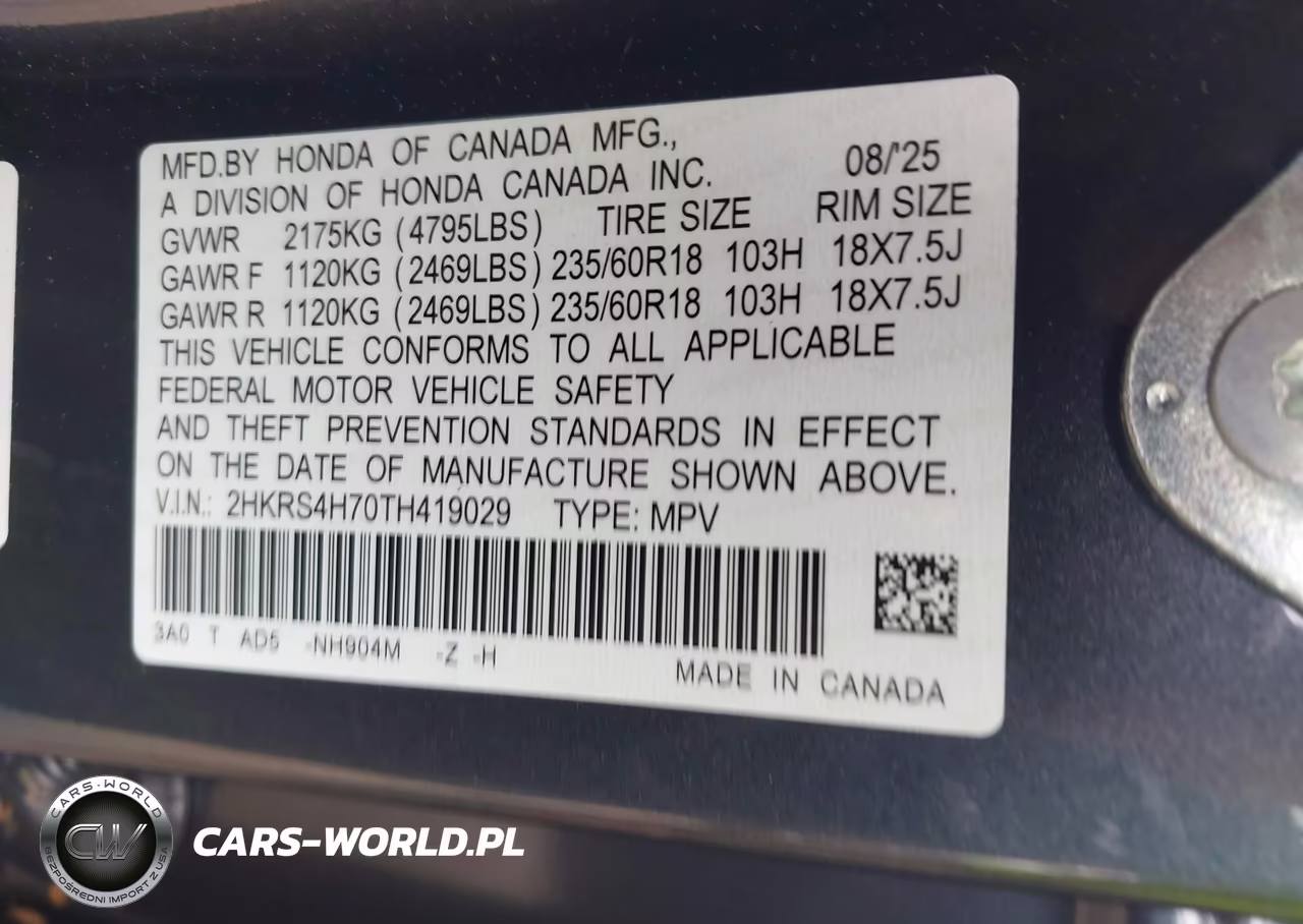 2026 Honda Cr-V Ex-L Awd VIN:2HKRS4H70TH419029 - 15