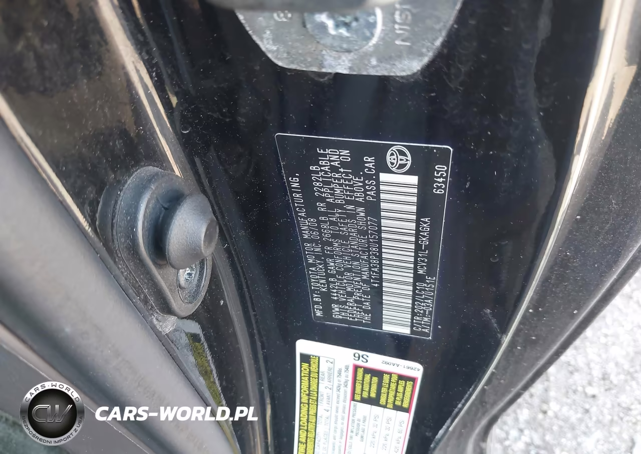 2008 Toyota Camry Solara Se-Sle-Sport VIN:4T1FA38P38U157077 - 9