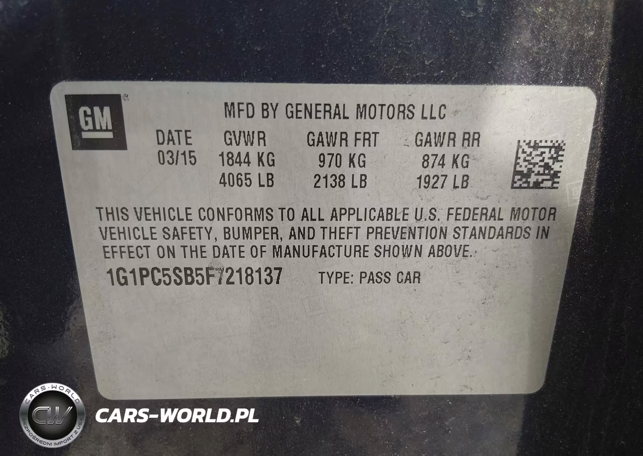 2015 Chevrolet Cruze 1Lt Auto VIN:1G1PC5SB5F7218137 - 9