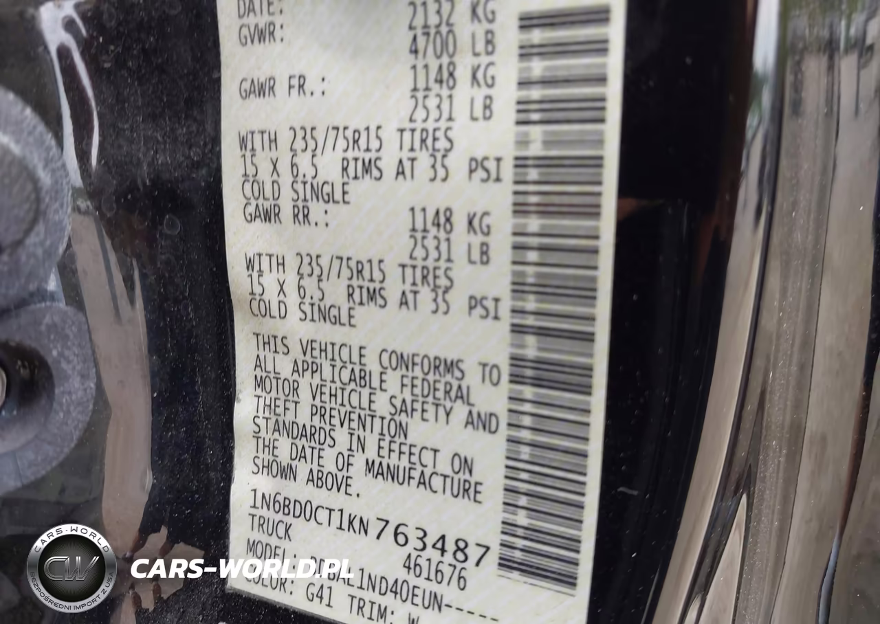 2019 Nissan Frontier S VIN:1N6BD0CT1KN763487 - 9