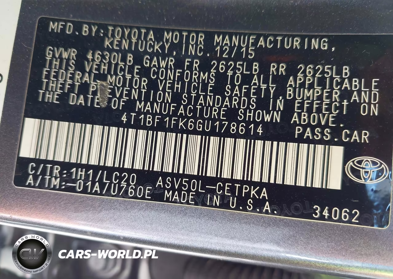 2016 Toyota Camry Xse VIN:4T1BF1FK6GU178614 - 9