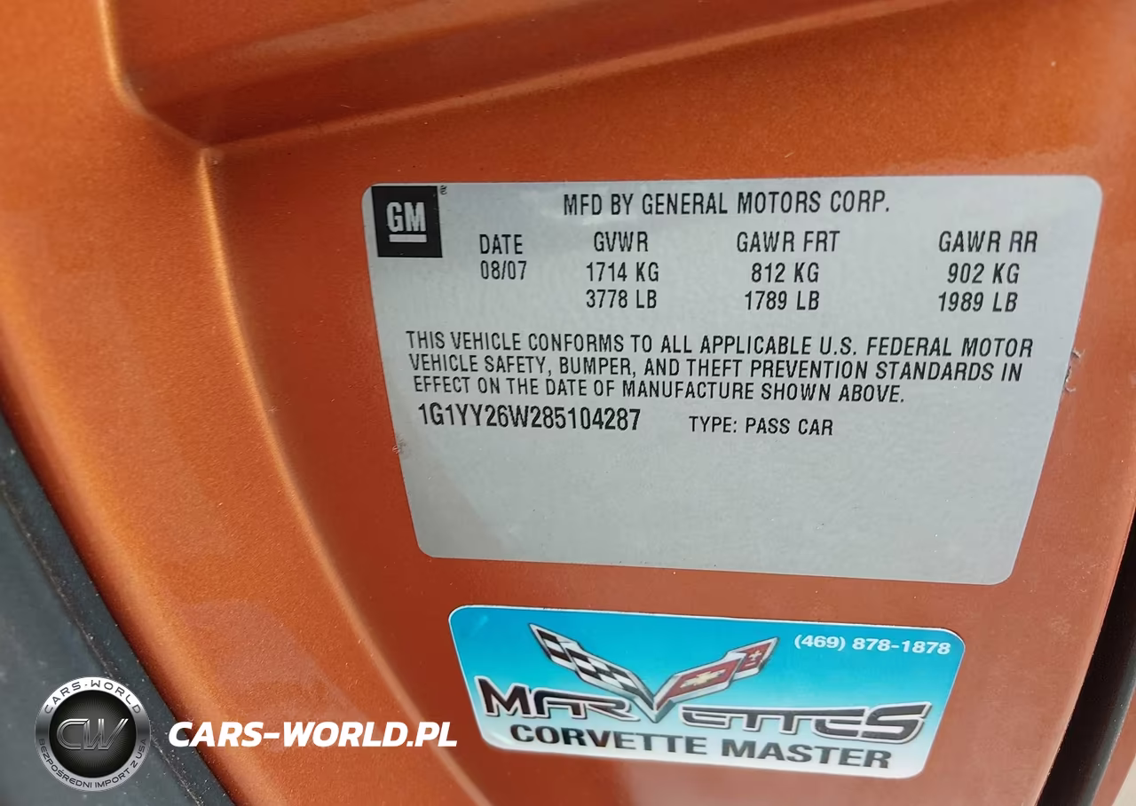 2008 Chevrolet Corvette VIN:1G1YY26W285104287 - 9