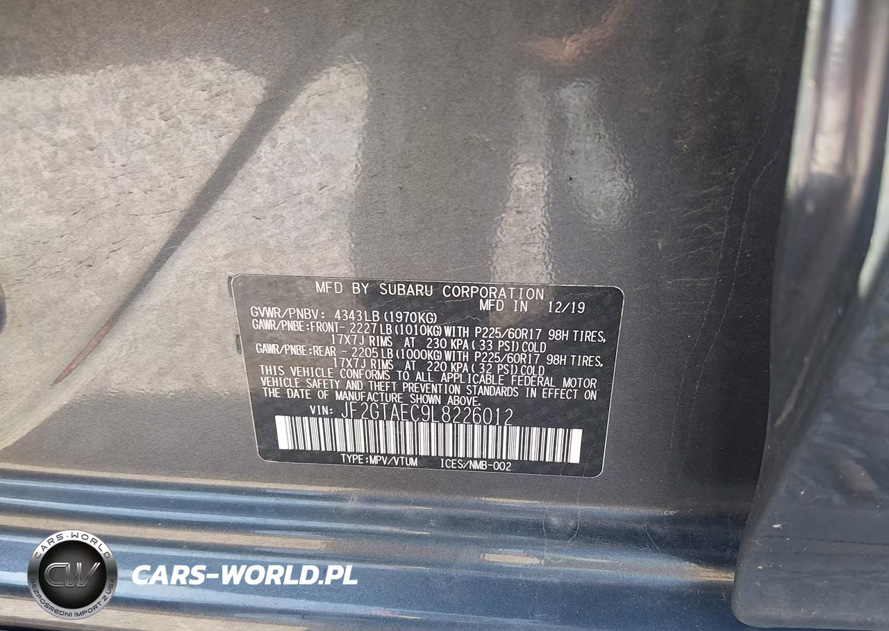 2020 Subaru Crosstrek Premium VIN:JF2GTAEC9L8226012 - 9