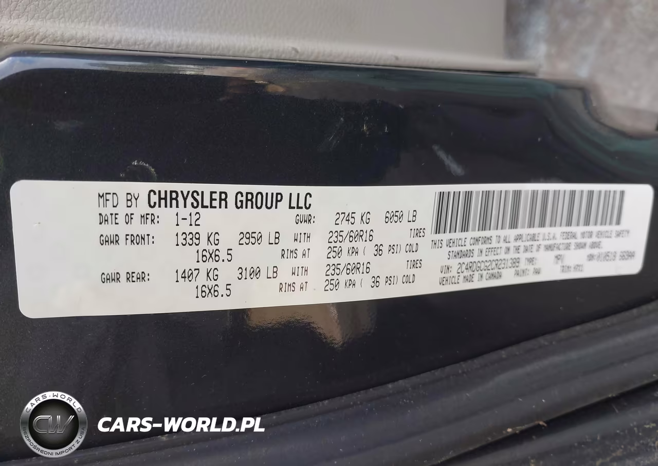 2012 Dodge Grand Caravan Sxt VIN:2C4RDGCG2CR231389 - 9