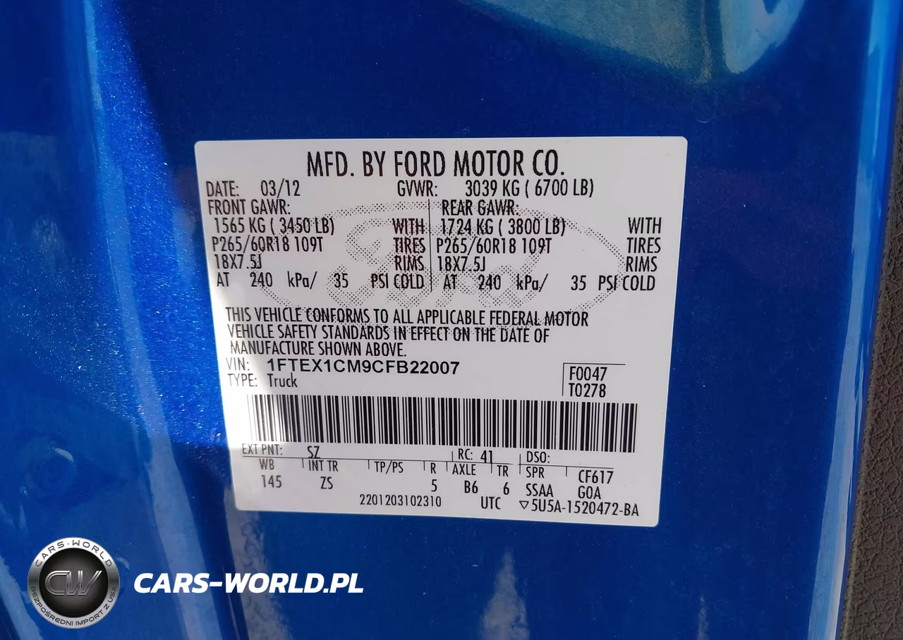 2012 Ford F-150 Xlt VIN:1FTEX1CM9CFB22007 - 9
